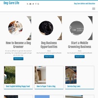 Image of website Dog Care life
